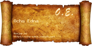 Ochs Edna névjegykártya